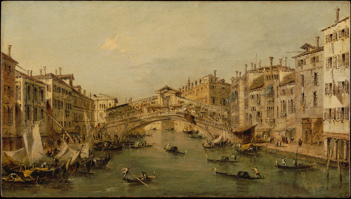 Venice The Rialto by Francesco Guardi - Classic Art canvas print