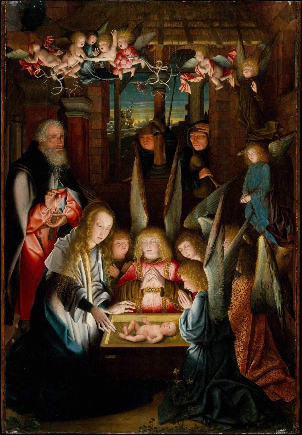 The Adoration of the Christ Child by Jan Joest of Kalkar - Classic Art canvas print