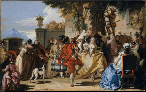 A Dance in the Country by Giovanni Domenico Tiepolo - Oil Painting canvas print