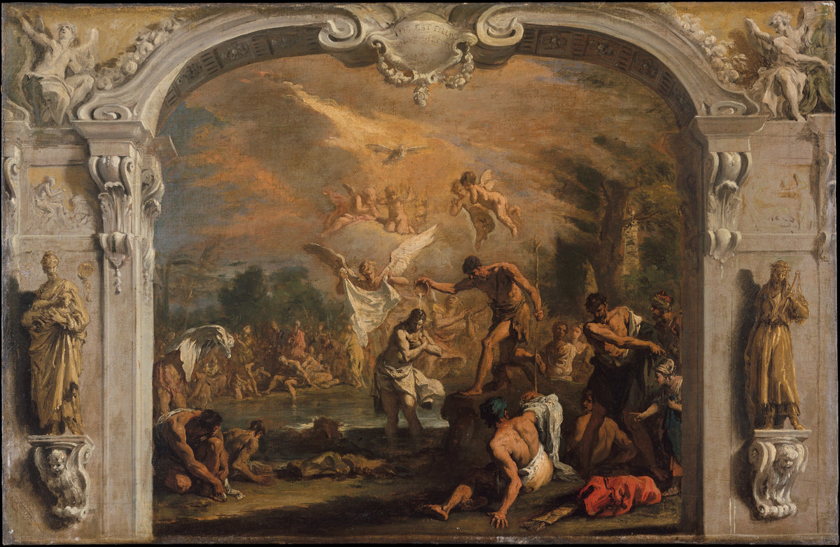 The Baptism of Christ by Sebastiano Ricci - Oil Painting canvas print