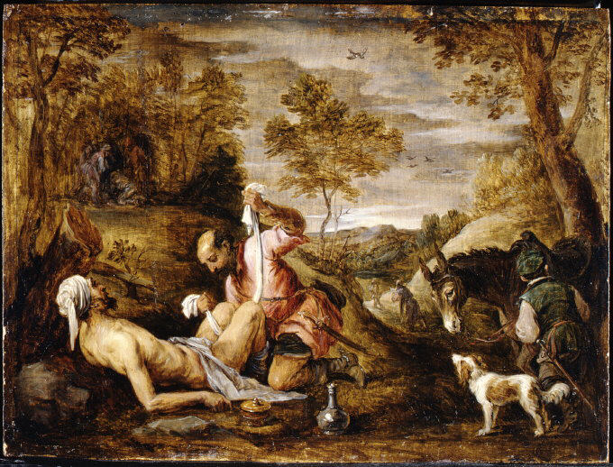 The Good Samaritan by David Teniers the Younger - Classic Art canvas print