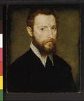 Portrait of a Man with a Pointed Collar by Corneille de Lyon - Classic Art canvas print