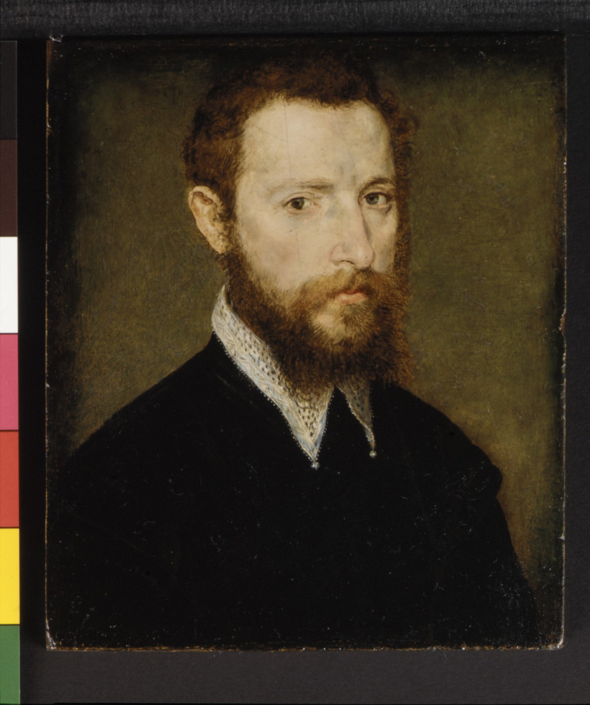 Portrait of a Man with a Pointed Collar by Corneille de Lyon - Classic Art canvas print