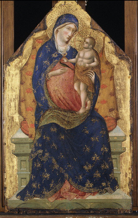 Madonna and Child Enthroned by Paolo Veneziano - Tempera canvas print