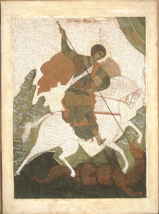 Saint George by Russian Painter - Tempera canvas print