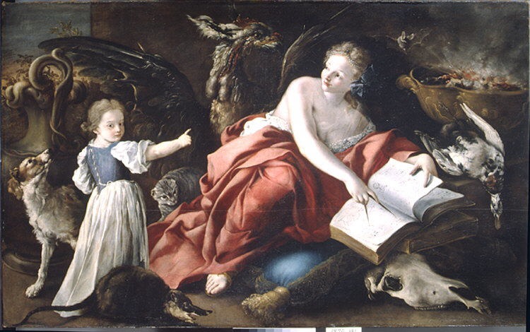 An Allegory by Domenico Guidobono - Oil Painting canvas print
