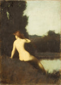 A Bather Echo by Jean-Jacques Henner - Oil Painting canvas print