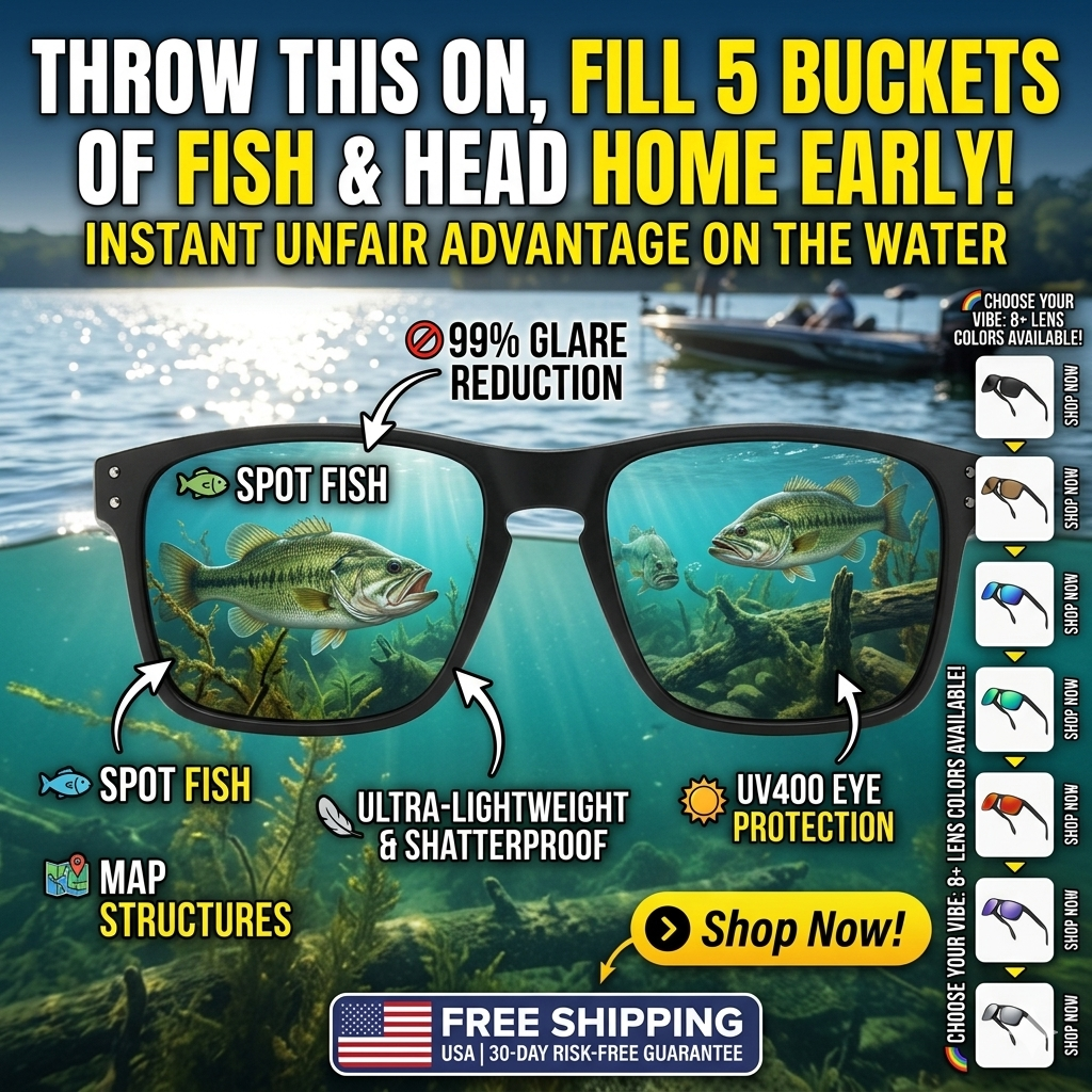 🔥FLASH SALE 50% OFF🔥HD Polarized Fishing Glasses - See Through Water Glare & Fill 5 Buckets of Fish Instantly!