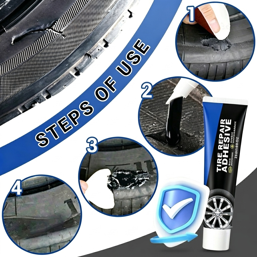 Weather-Resistant Waterproof Flexible Tire Repair Adhesive