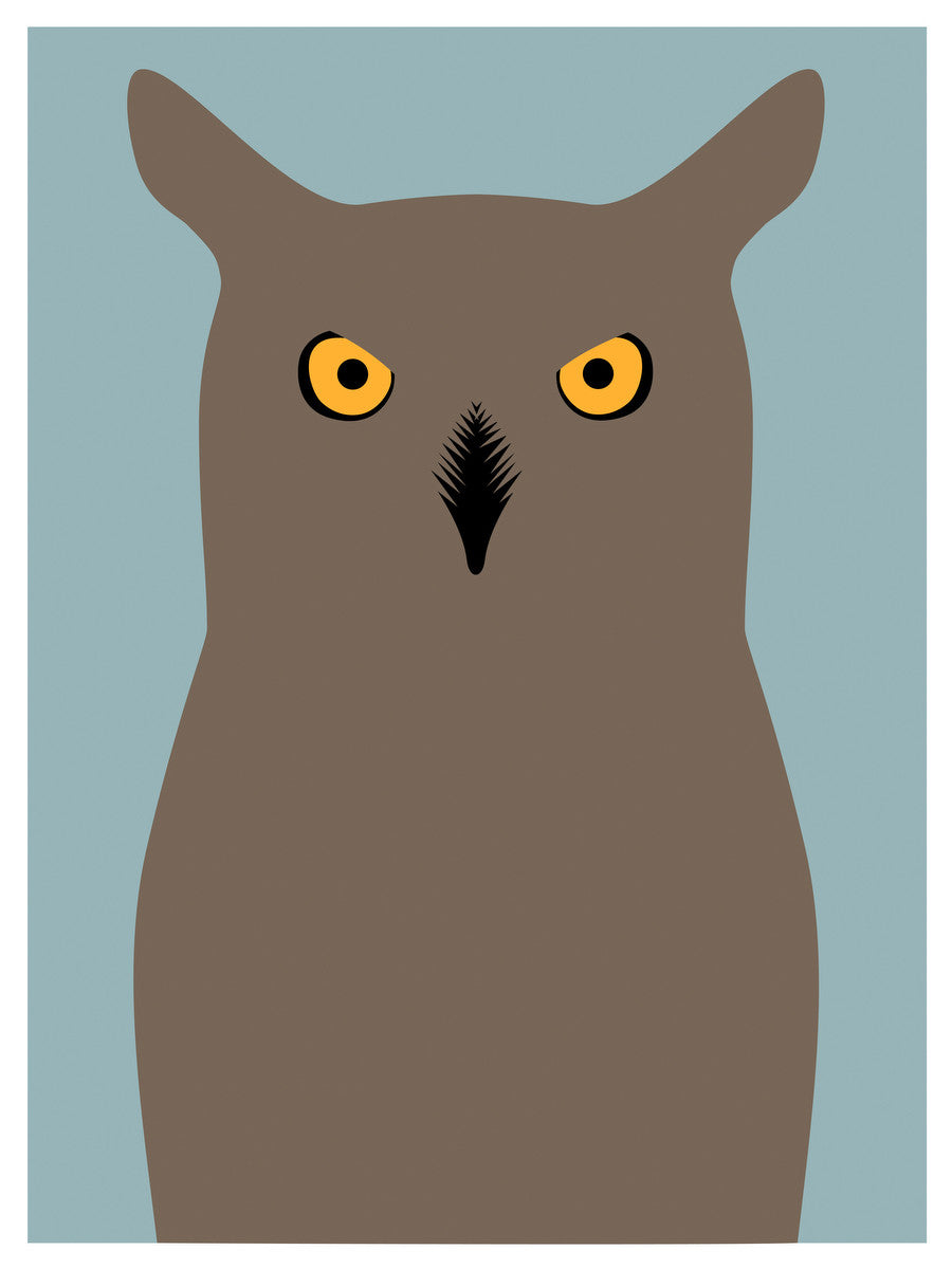 Great horned Owl, Day by PrintCollection - Oil Painting canvas print