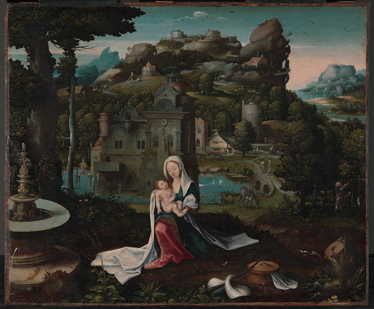 The Rest on the Flight into Egypt by Netherlandish (Antwerp) Painters - Classic Art canvas print