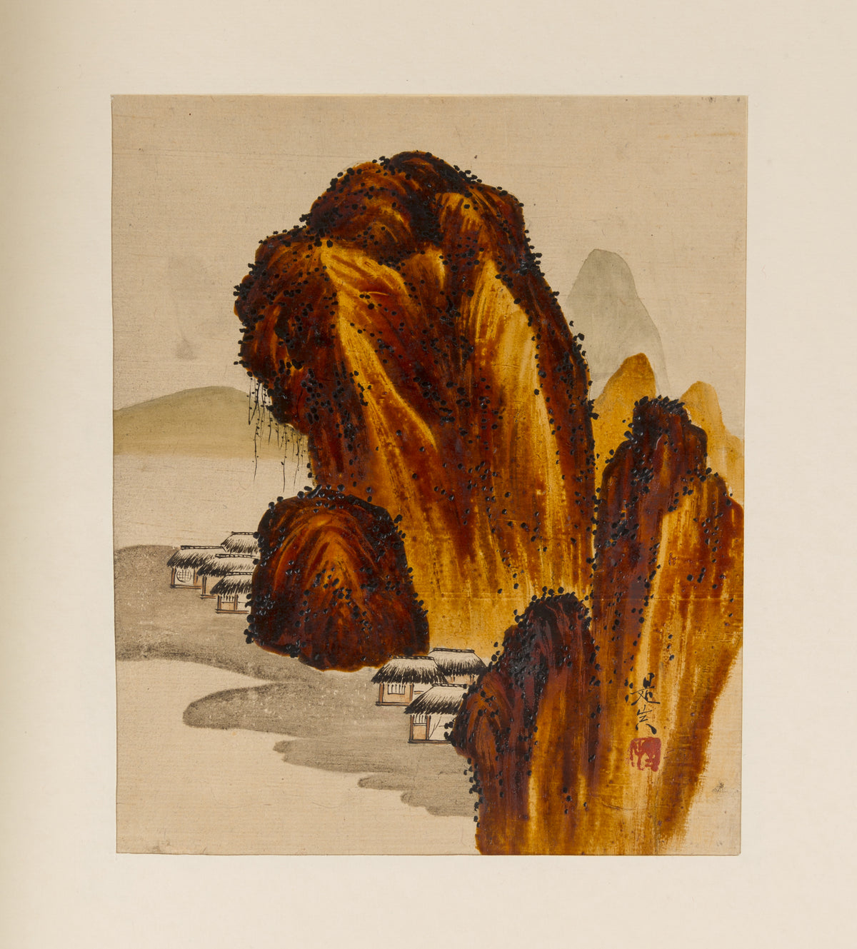 Village among Rocks by Shibata Zeshin - Classic Art canvas print
