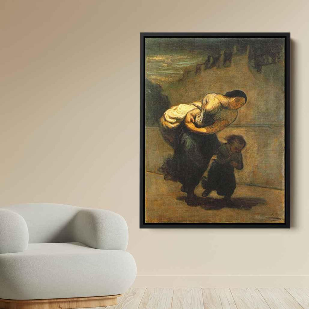 The Burden (The Laundress)by Honore Daumier Canvas Print