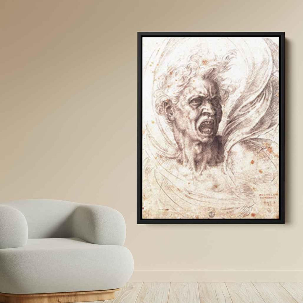 The Damned Soulby Michelangelo Canvas Print