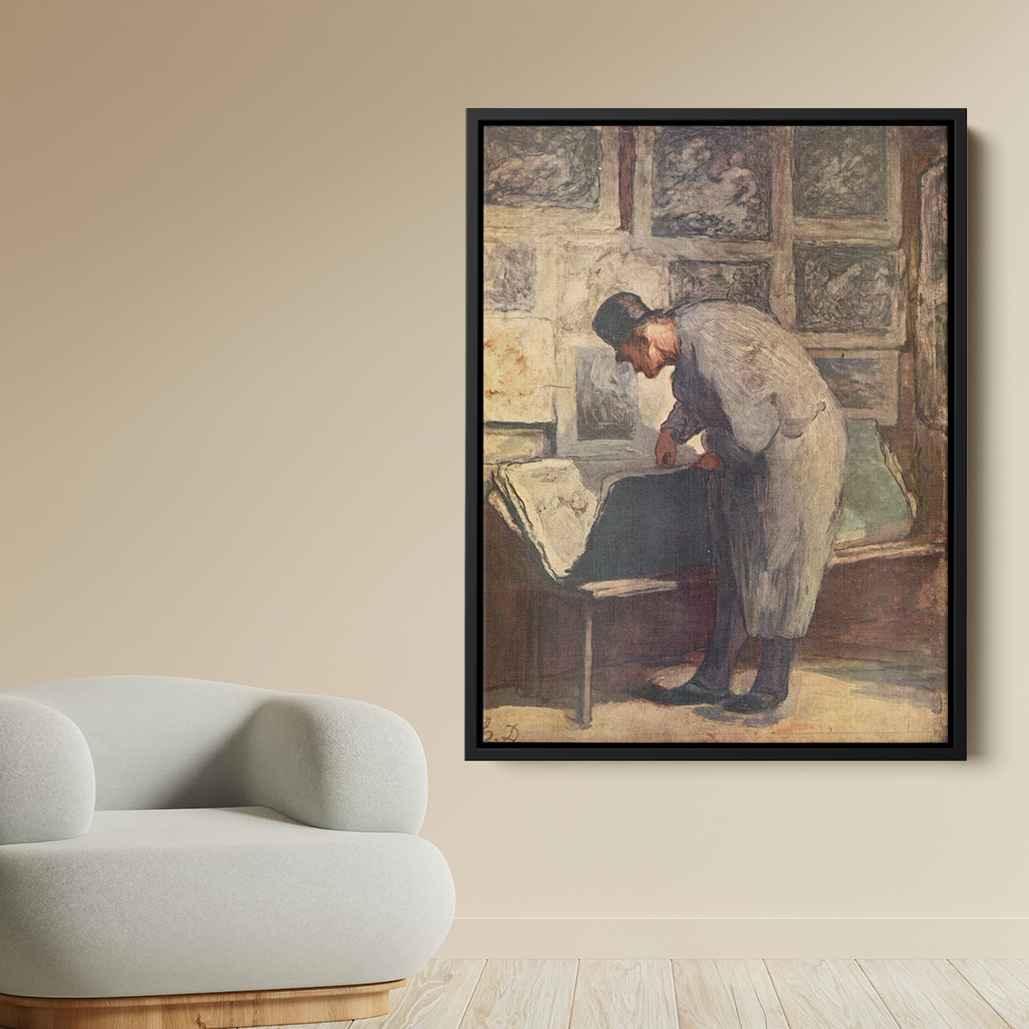 The Print Collectorby Honore Daumier Canvas Print