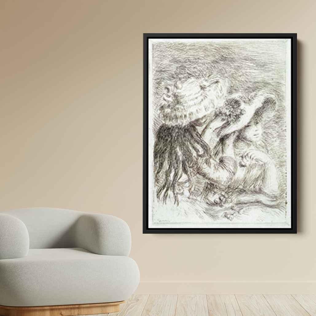 The Hat Pinnedby Pierre-Auguste Renoir Canvas Print