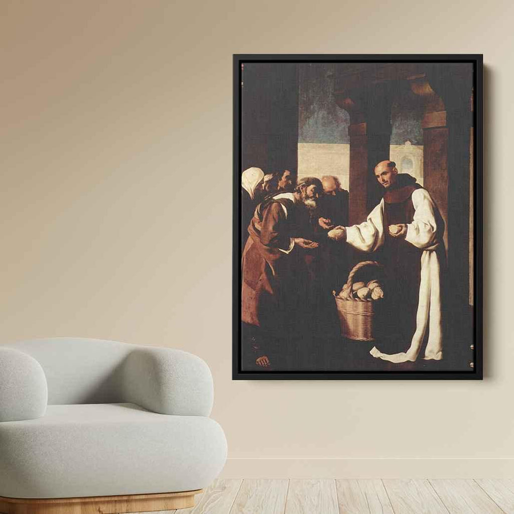The mercy of Fra Martin de Vizcayaby Francisco de Zurbaran Canvas Print