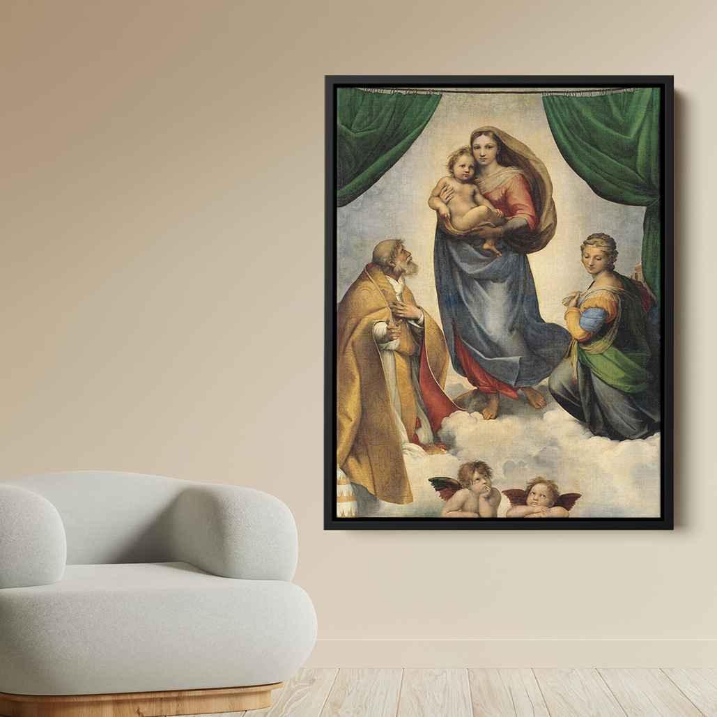The Sistine Madonnaby Raphael Canvas Print