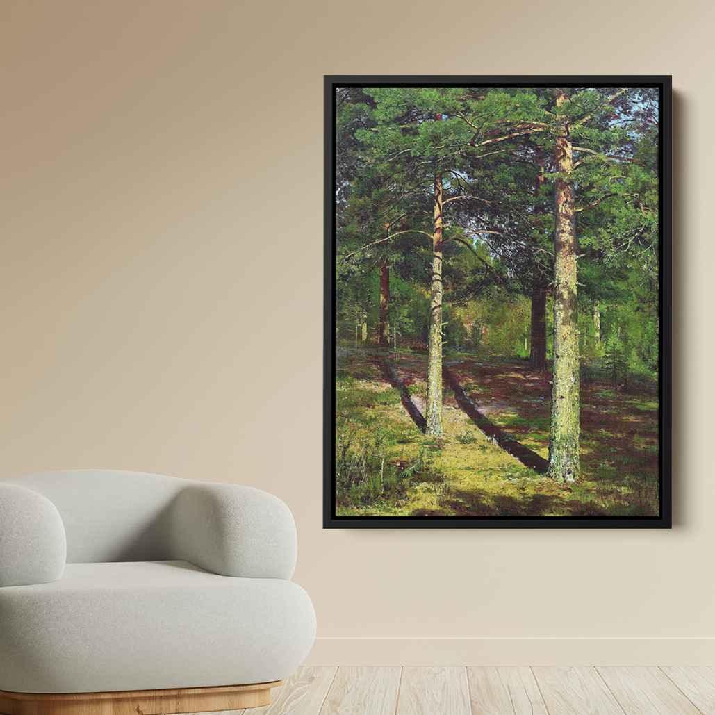The Sun lit Pinesby Ivan Shishkin Canvas Print