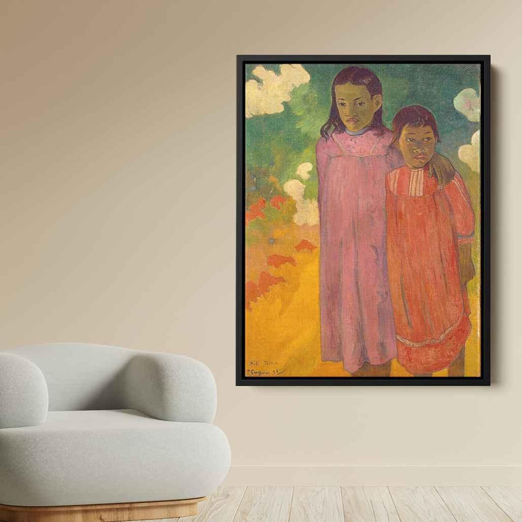 Two sistersby Paul Gauguin Canvas Print