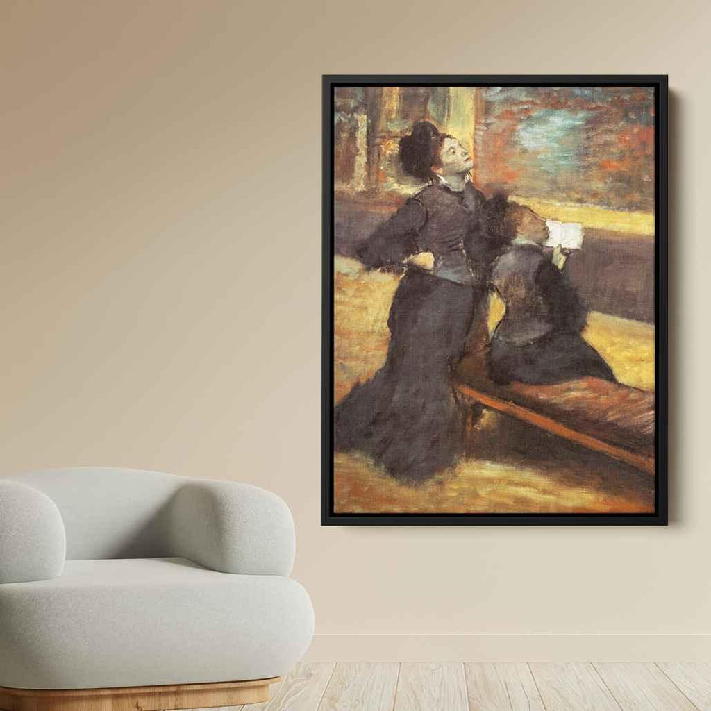 Visit to a Museumby Edgar Degas Canvas Print