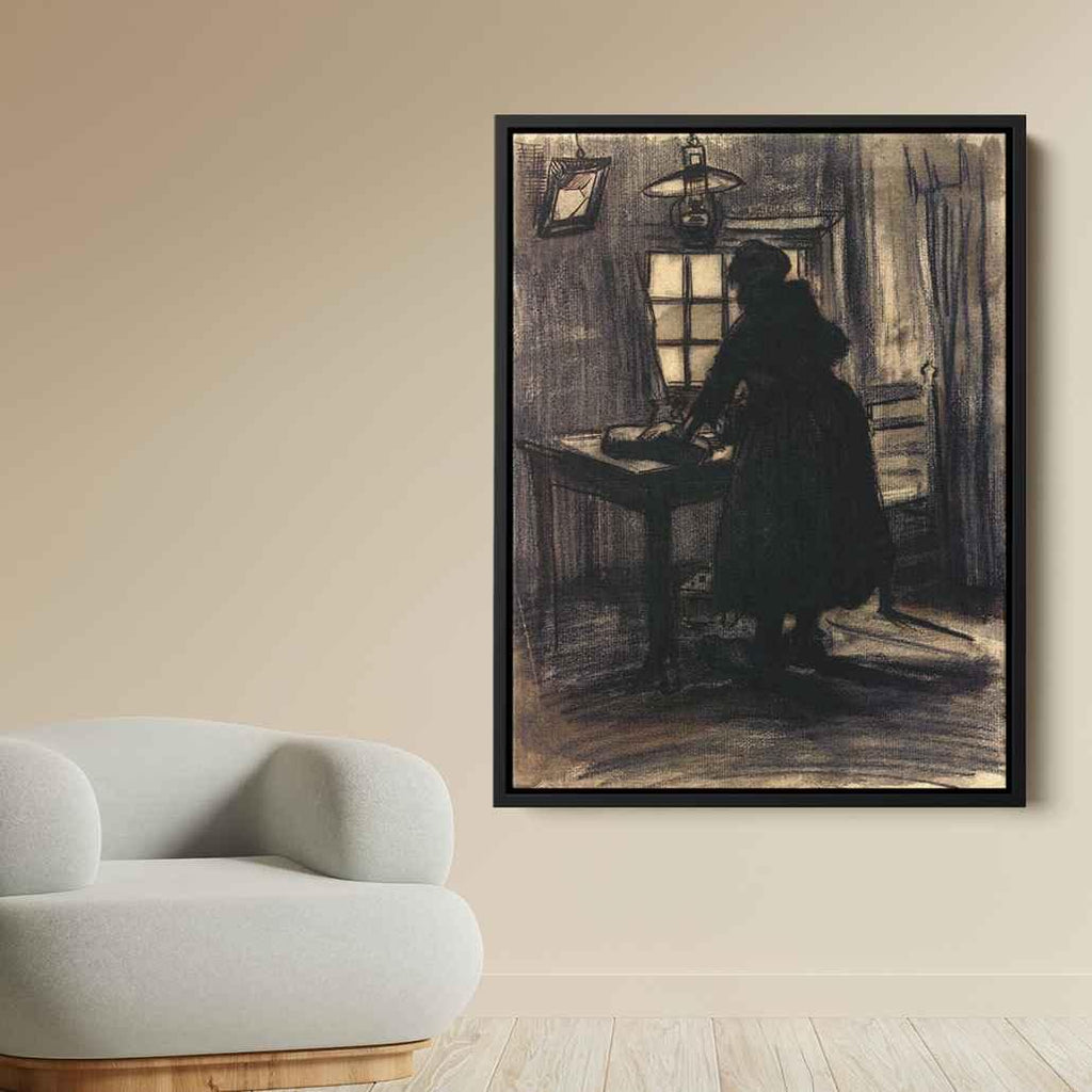 Woman Cutting Breadby Vincent van Gogh Canvas Print