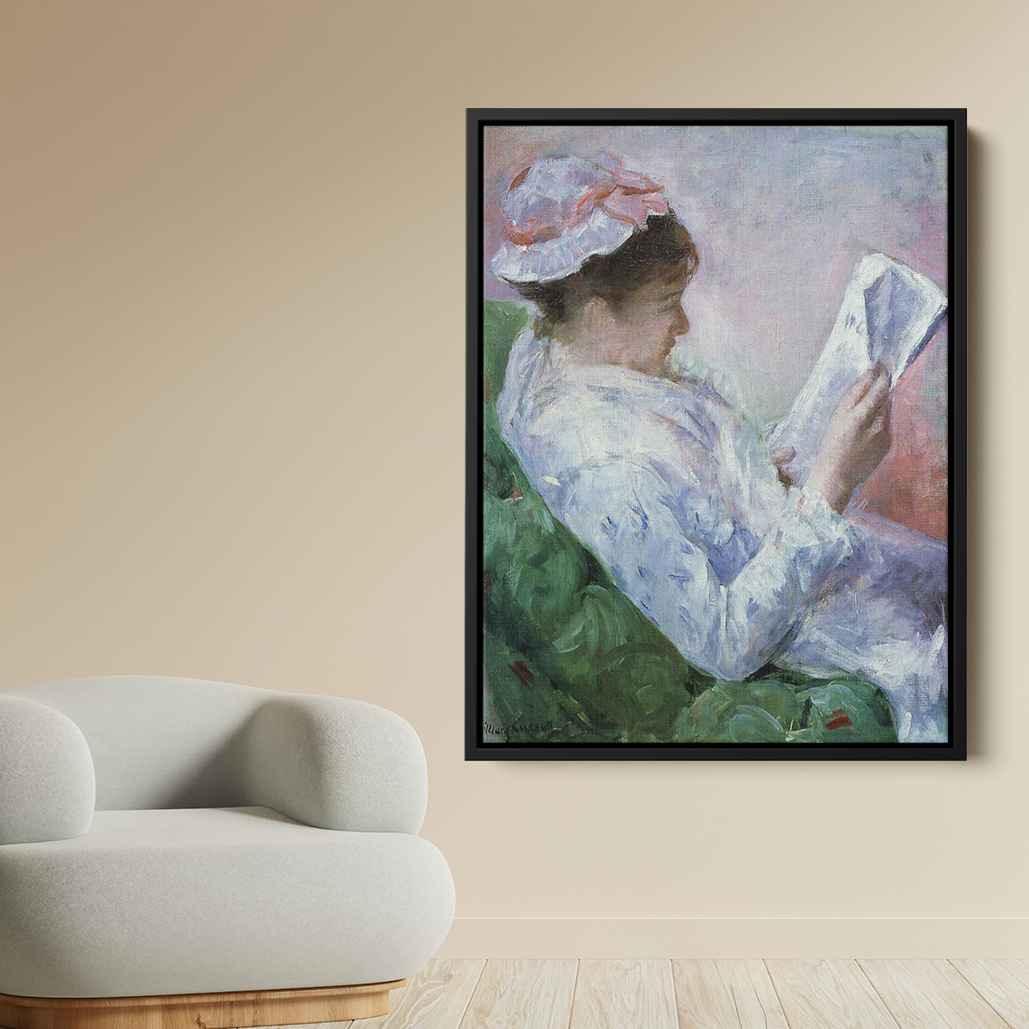 Woman Readingby Mary Cassatt Canvas Print