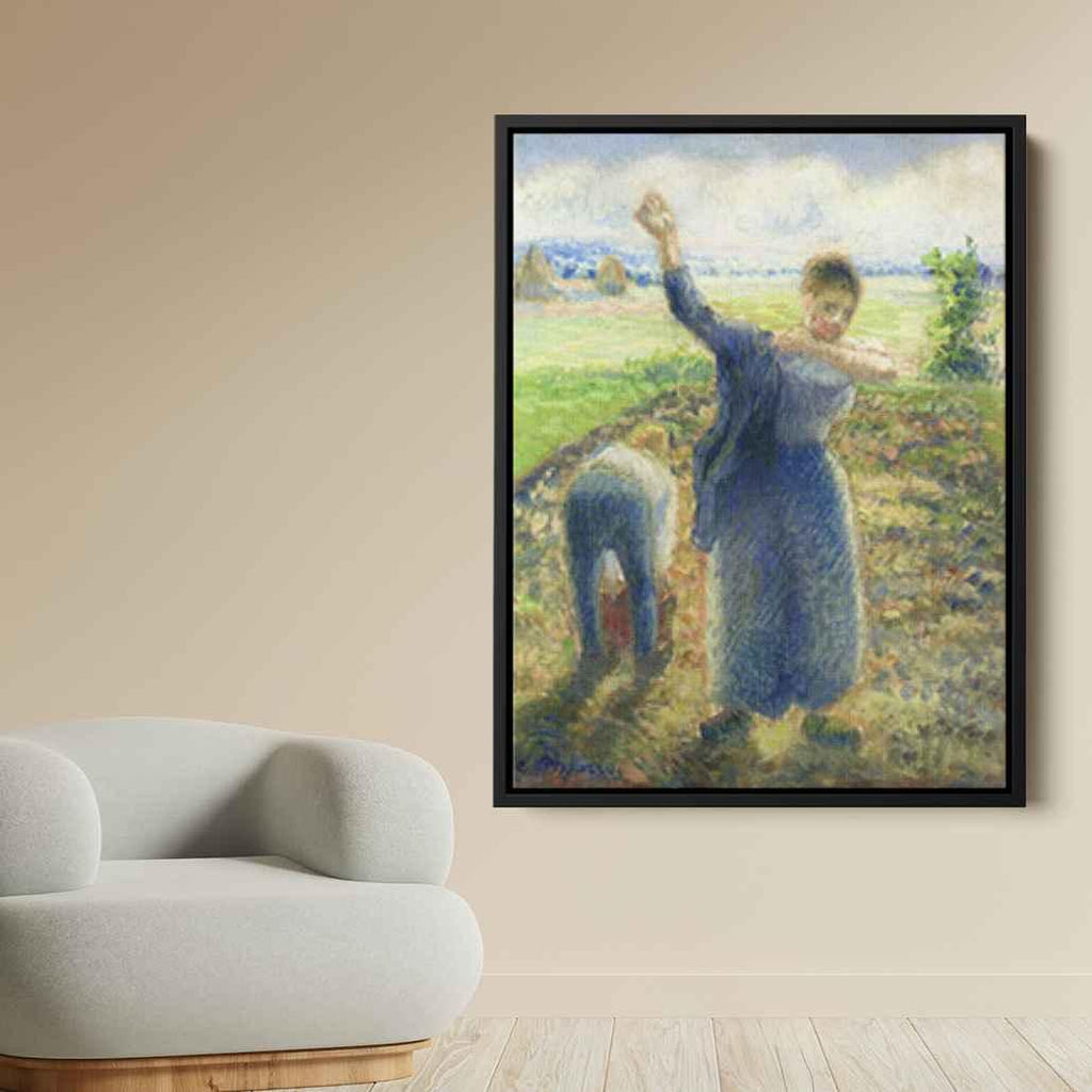 Workers in the Fieldsby Camille Pissarro Canvas Print