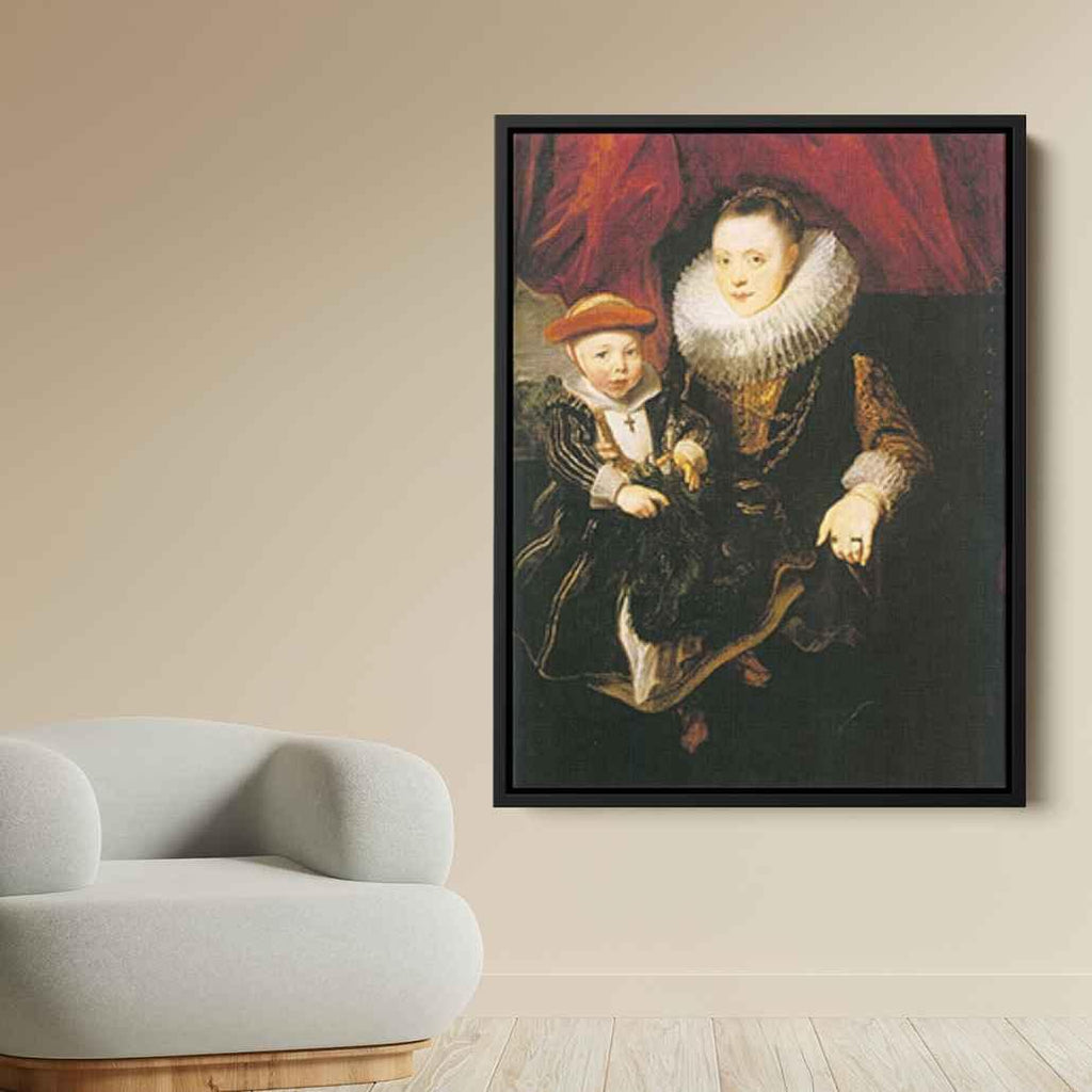 Young Woman with a Childby Anthony van Dyck Canvas Print