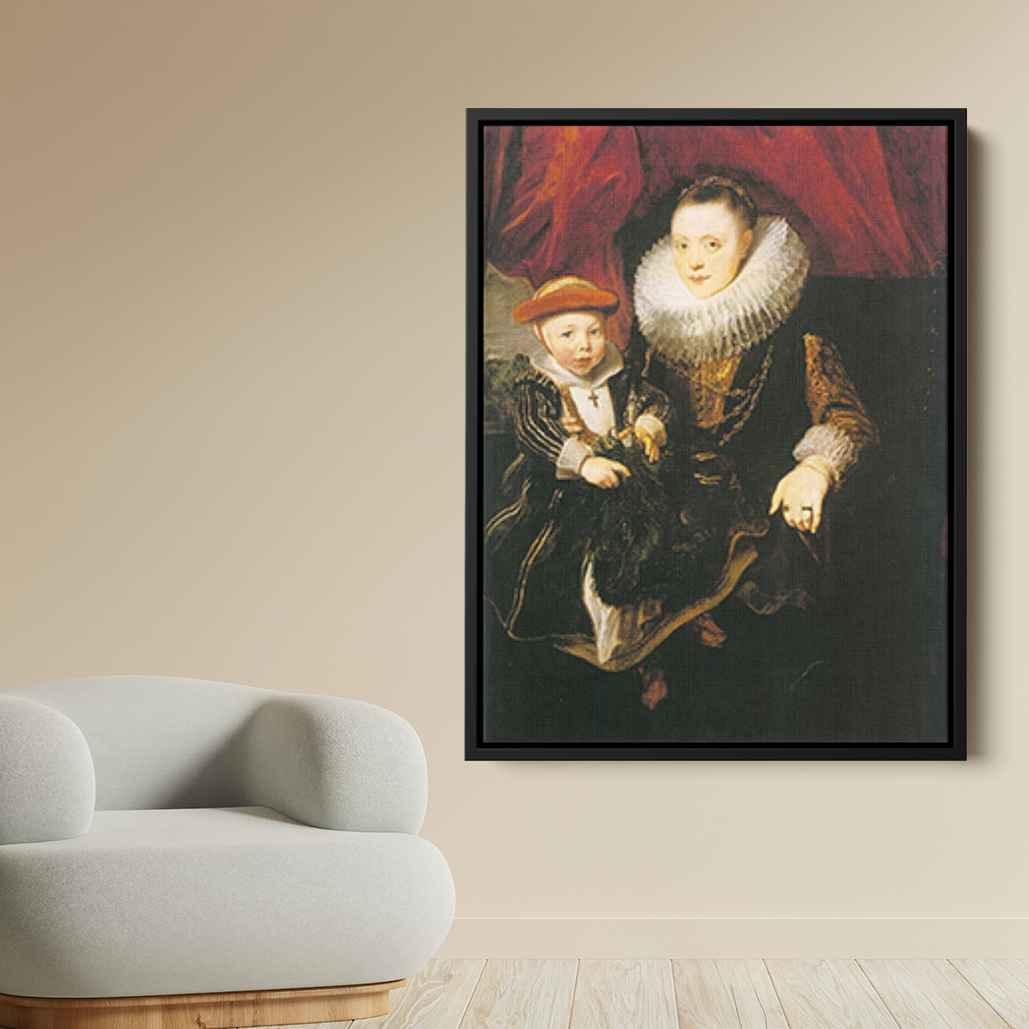 Young Woman with a Childby Anthony van Dyck Canvas Print