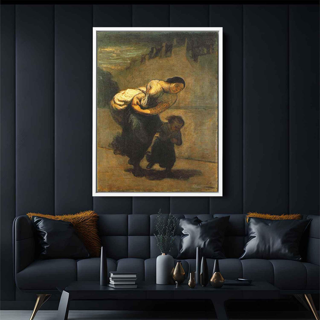 The Burden (The Laundress)by Honore Daumier Canvas Print