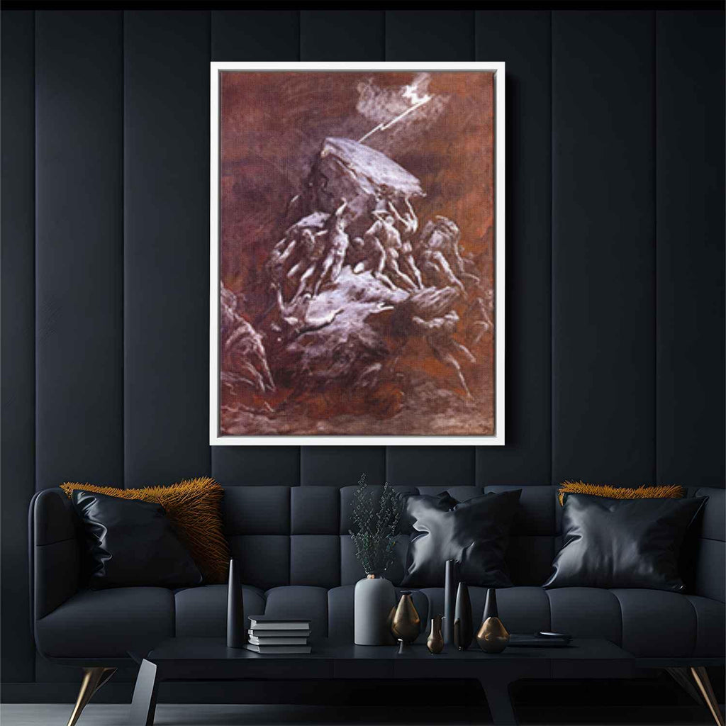 The Clash of the Titansby Gustave Dore Canvas Print