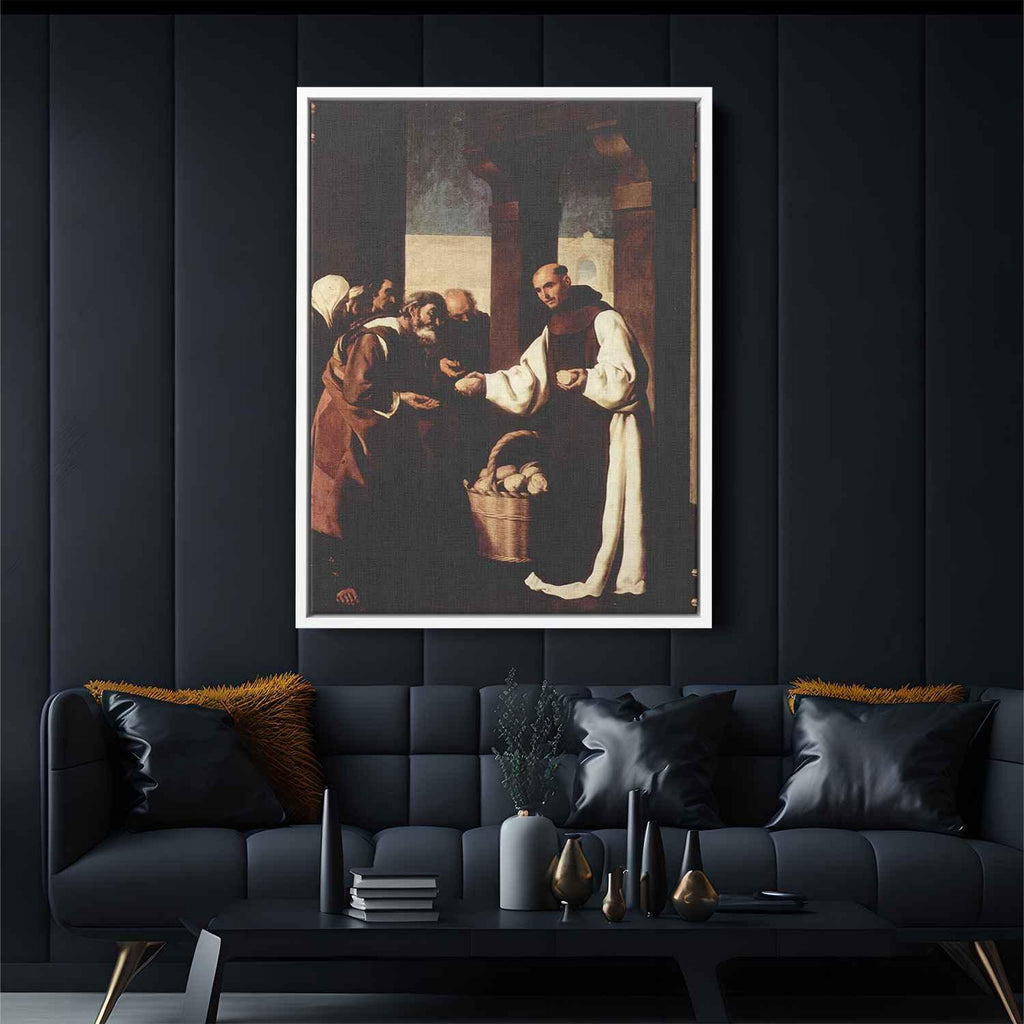The mercy of Fra Martin de Vizcayaby Francisco de Zurbaran Canvas Print