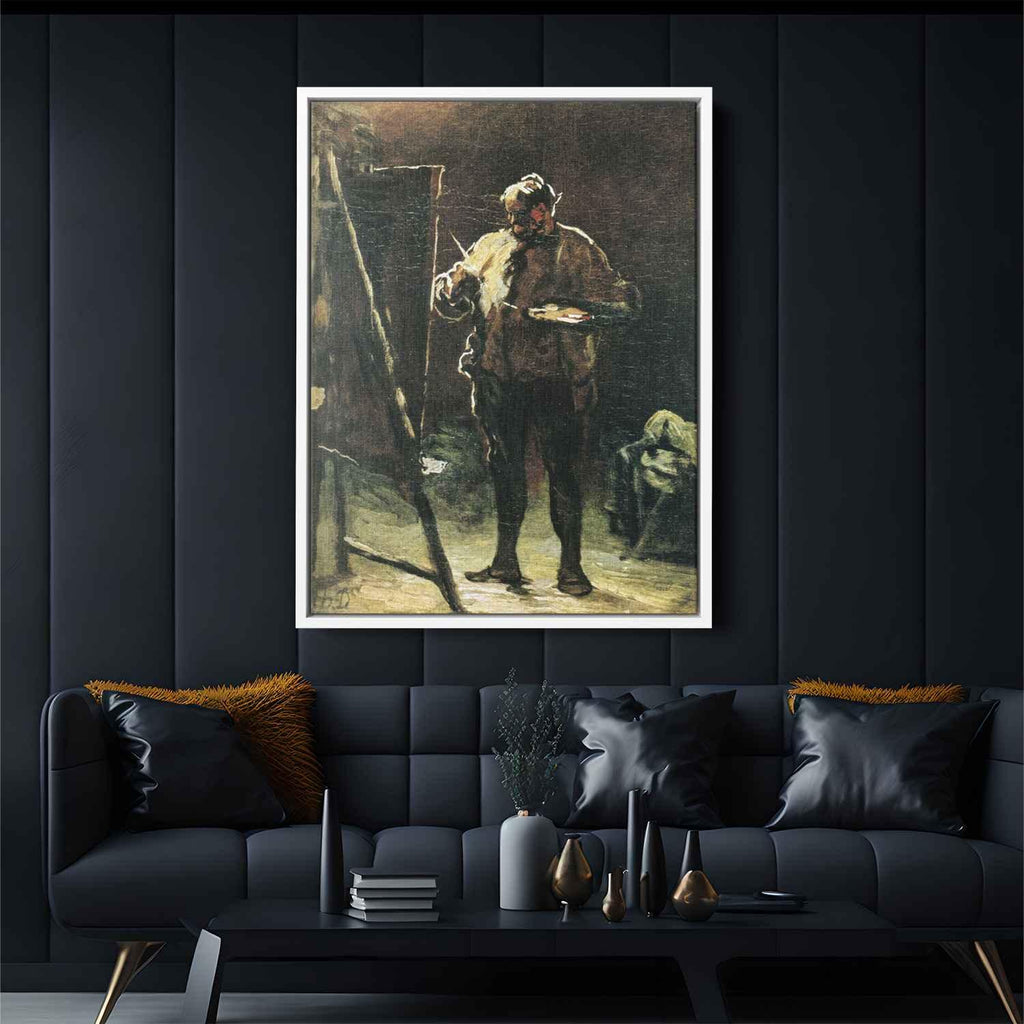 The Painter at His Easel Canvas Print