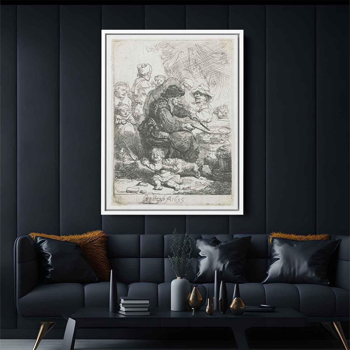 The pancake womanby Rembrandt Canvas Print