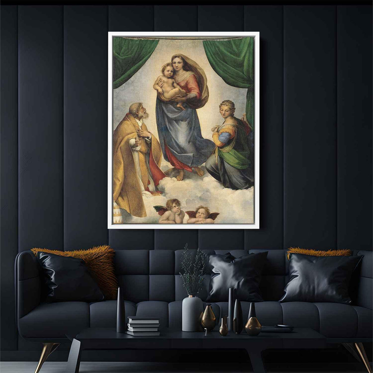 The Sistine Madonnaby Raphael Canvas Print
