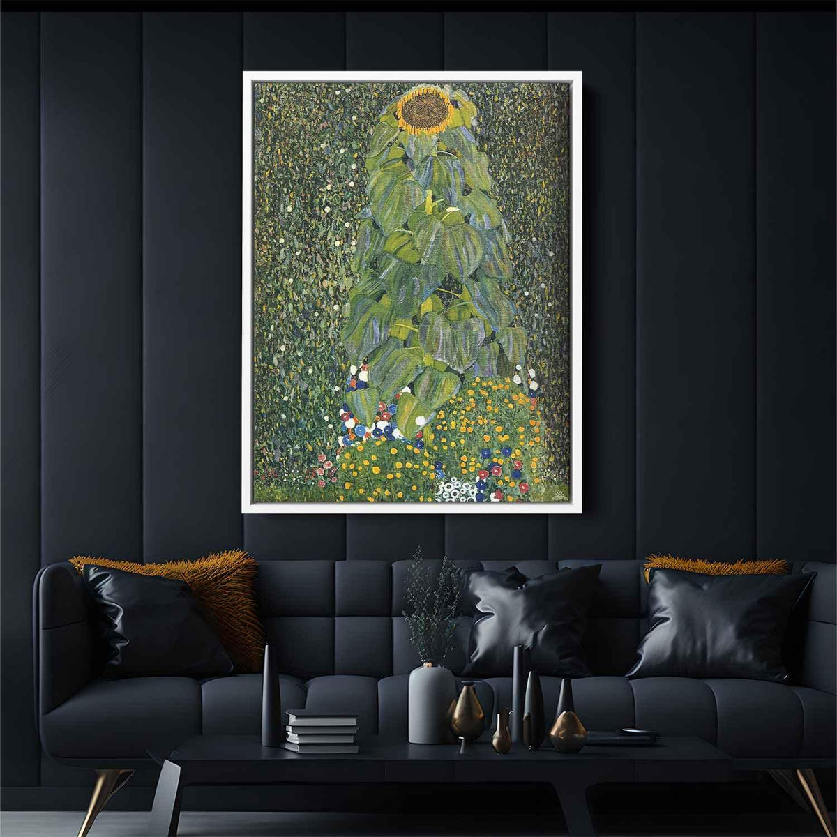 The Sunflowerby Gustav Klimt Canvas Print