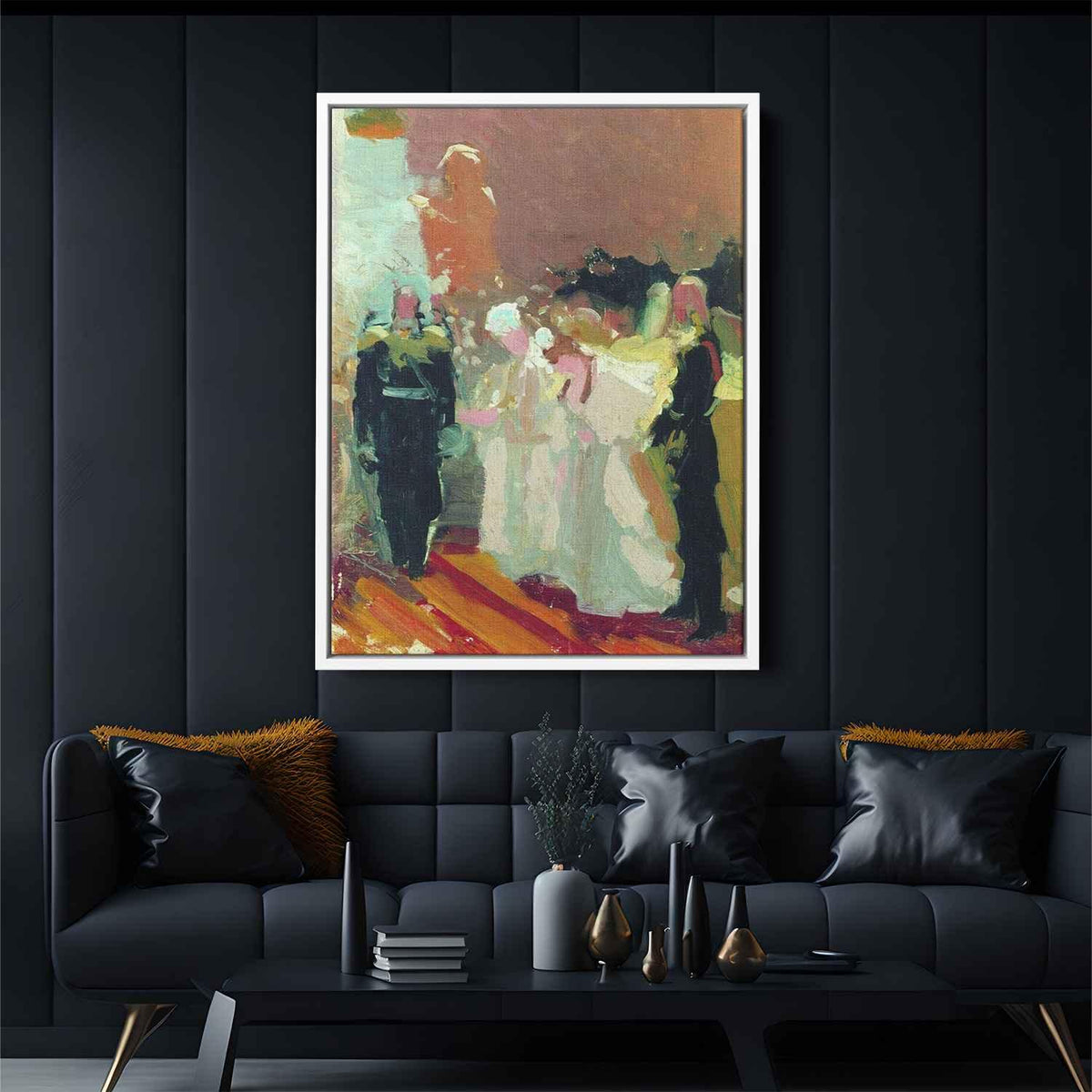The yield on the Red Porchby Ilya Repin Canvas Print