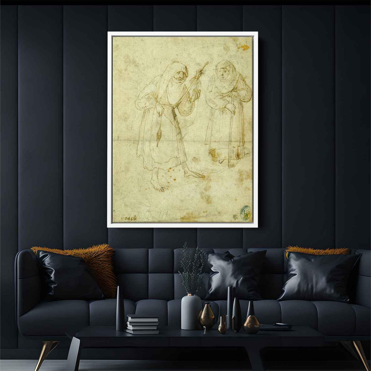 Two witchesby Hieronymus Bosch Canvas Print