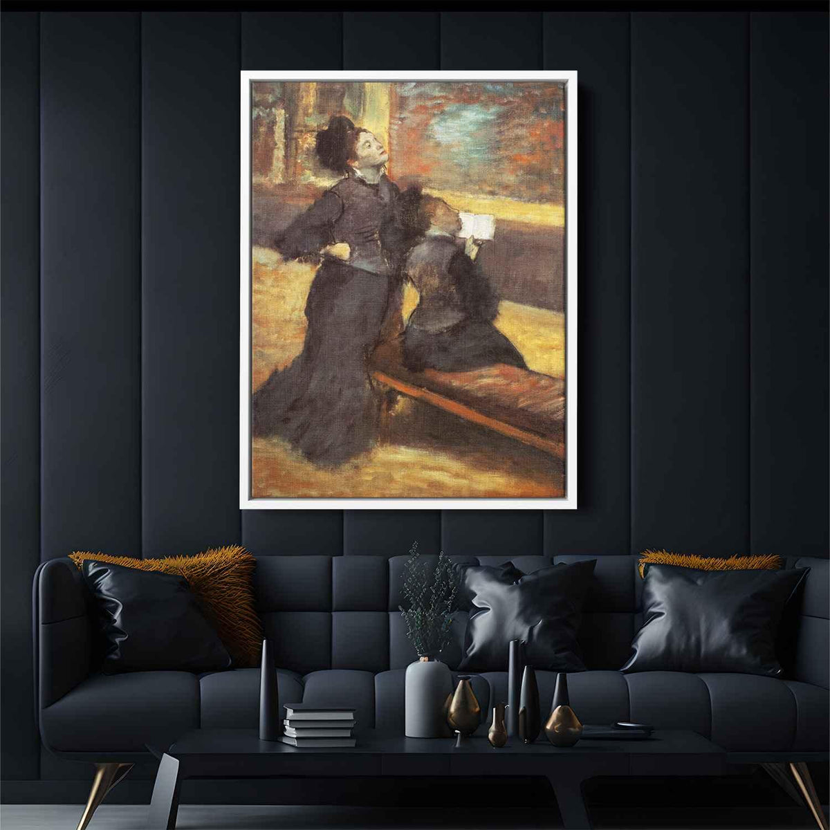 Visit to a Museumby Edgar Degas Canvas Print