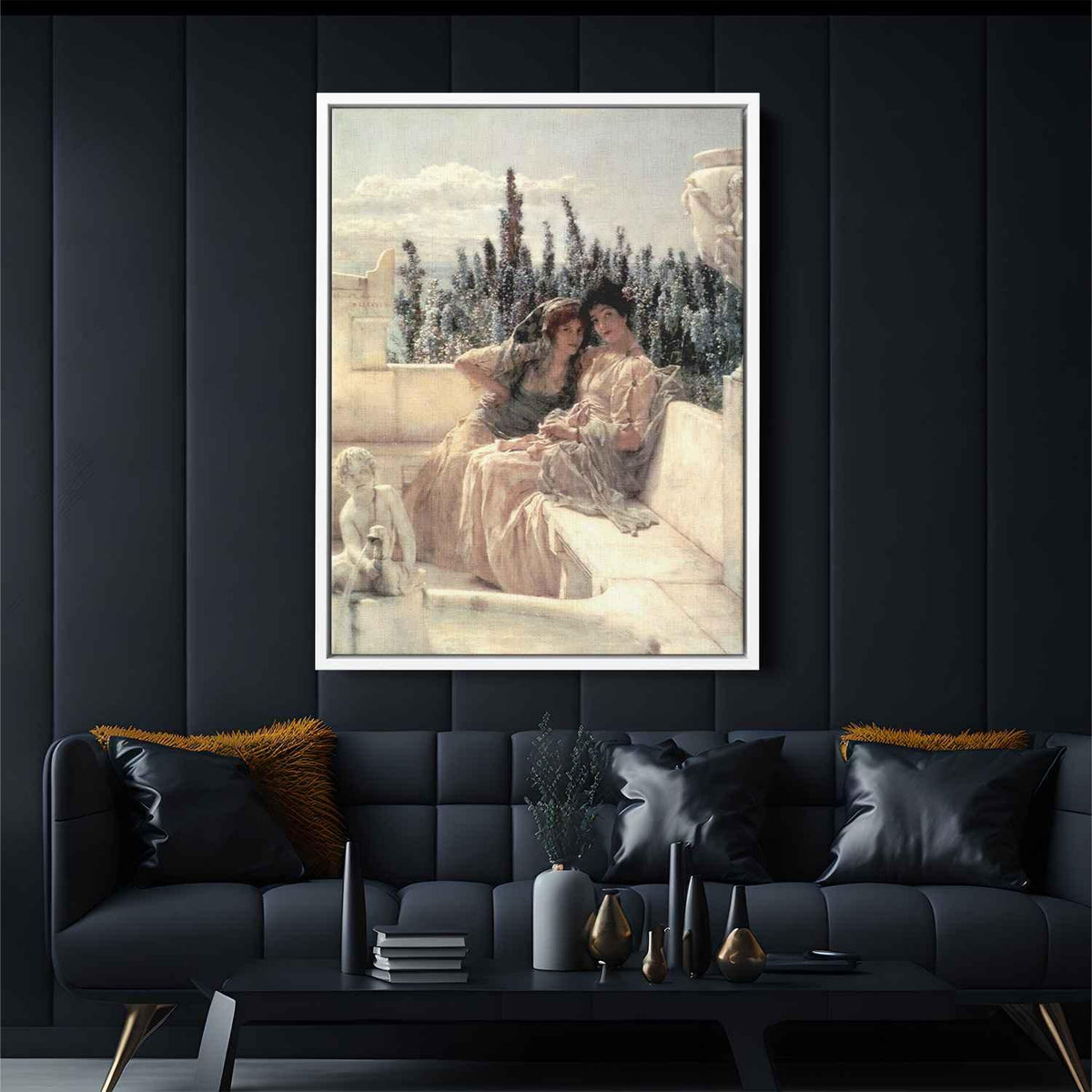 Whispering Noonby Sir Lawrence Alma-Tadema Canvas Print