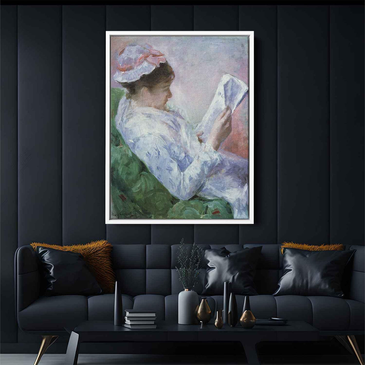 Woman Readingby Mary Cassatt Canvas Print