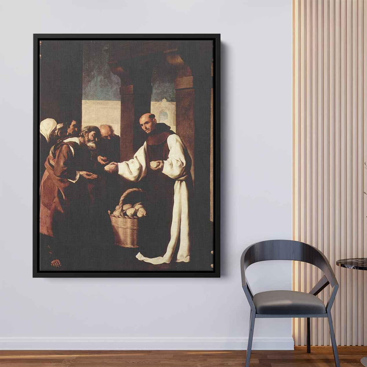 The mercy of Fra Martin de Vizcayaby Francisco de Zurbaran Canvas Print