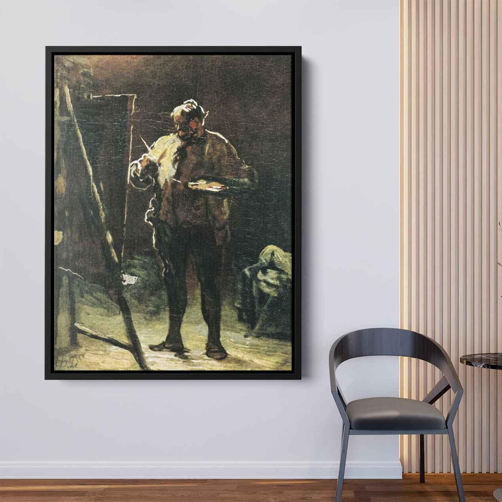 The Painter at His Easel Canvas Print