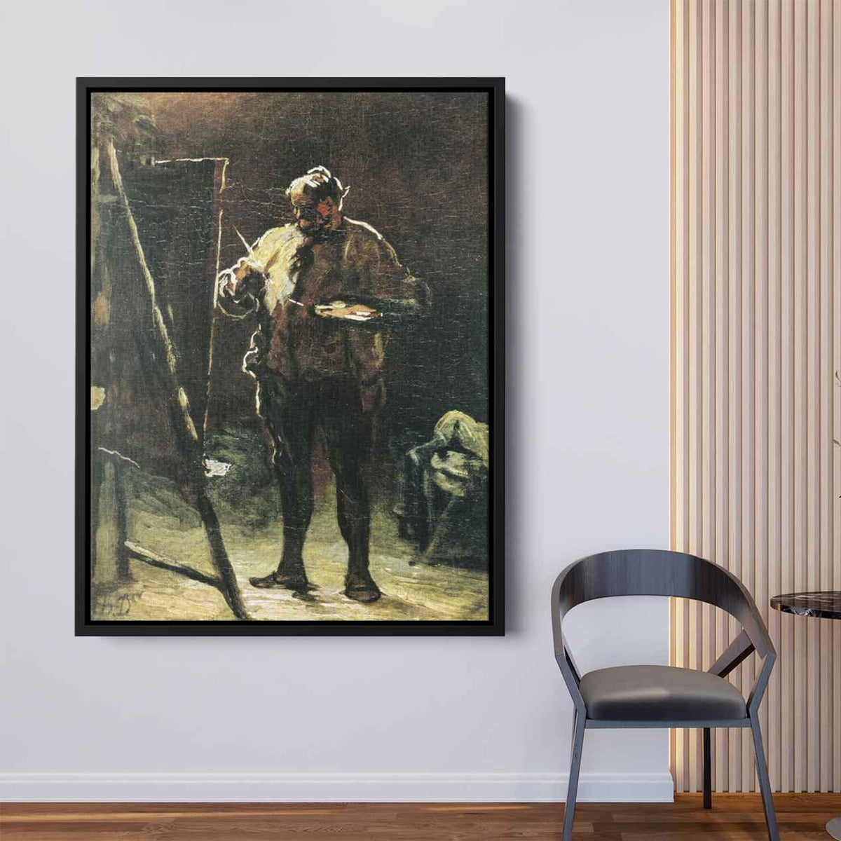 The Painter at His Easel Canvas Print