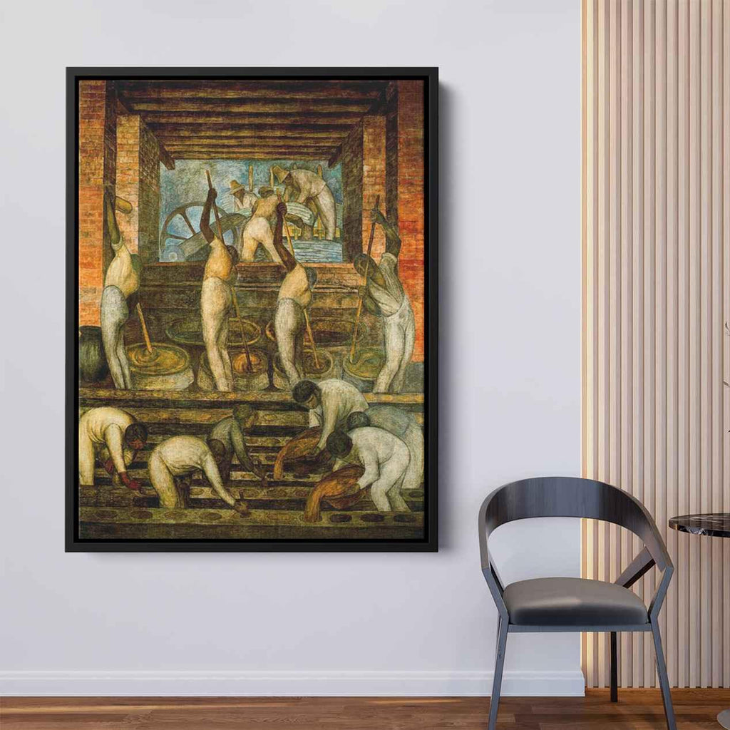 The Sugar Millby Diego Rivera Canvas Print