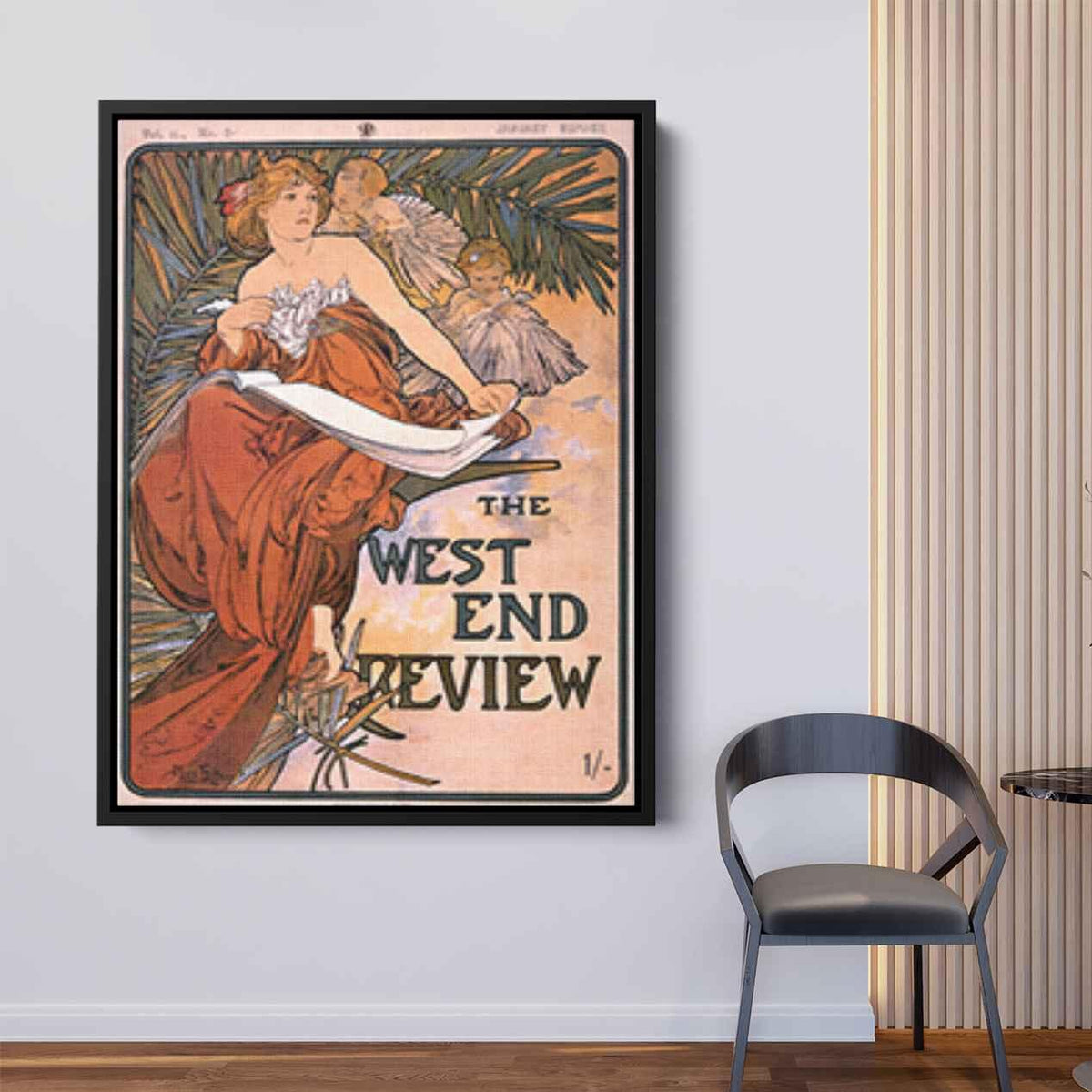 The west end reviewby Alphonse Mucha Canvas Print