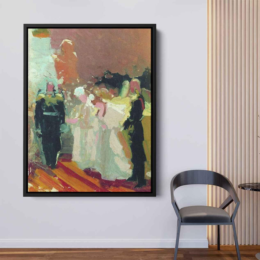 The yield on the Red Porchby Ilya Repin Canvas Print