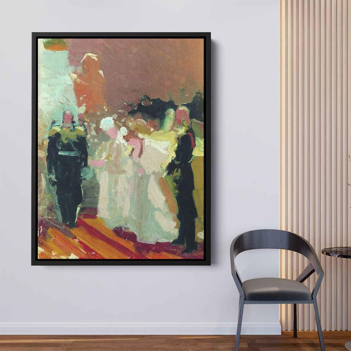 The yield on the Red Porchby Ilya Repin Canvas Print