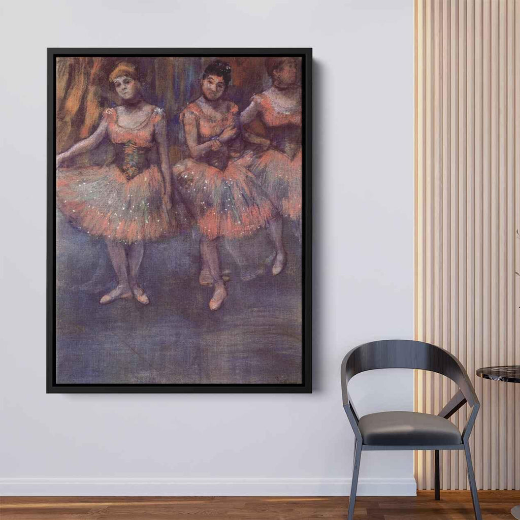 Three Dancers before Exerciseby Edgar Degas Canvas Print